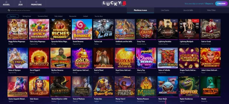 lucky8 jeux casino