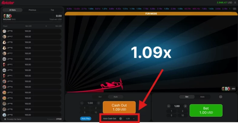 auto cashout aviator