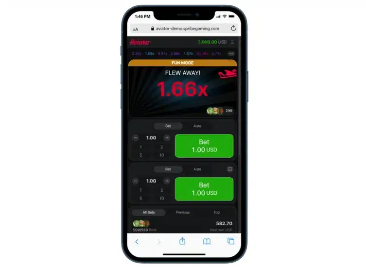 Aviator crash game sur mobile