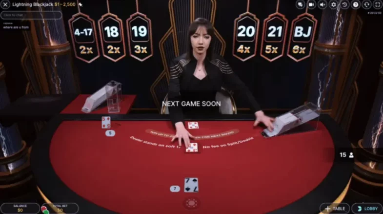 Lightning Blackjack 6 Mises Lightning Blackjack