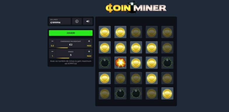 Coin Miner gameplay bombe