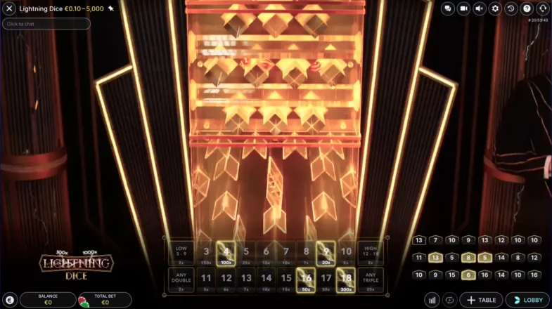 Lightning Dice : Test et avis de ce jeu live 7 Lightning Dice tour eclair