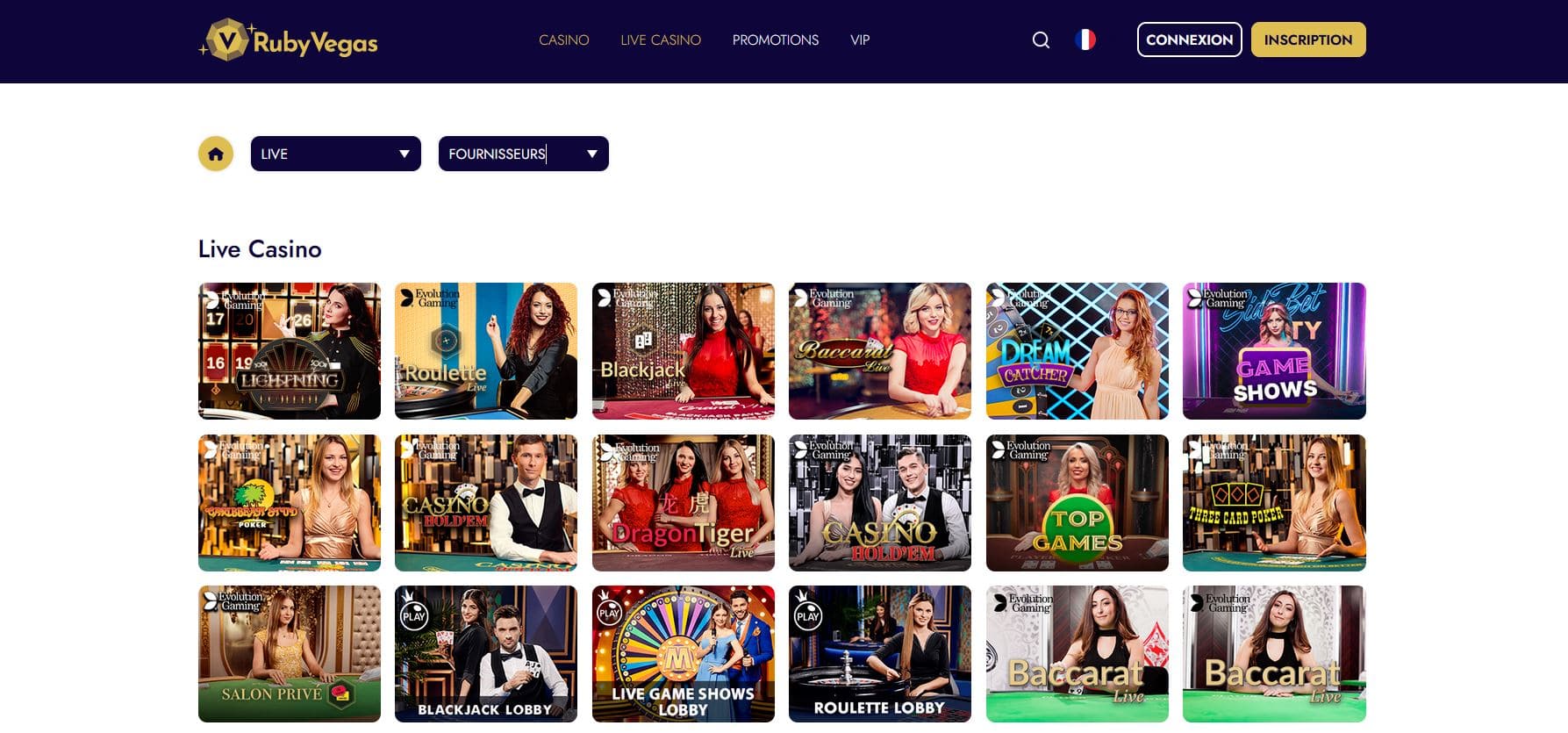 ruby vegas live casino
