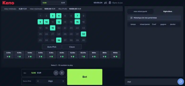 Keno en ligne : les meilleurs casinos pour y jouer ! 4 Keno 40