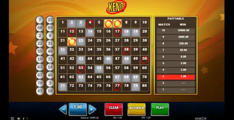 Keno en ligne : les meilleurs casinos pour y jouer ! 3 Keno de Play n GO