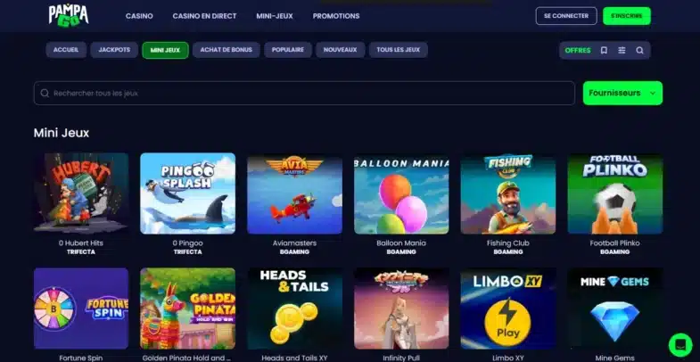Keno en ligne : les meilleurs casinos pour y jouer ! 6 Les mini jeux sur Pampago