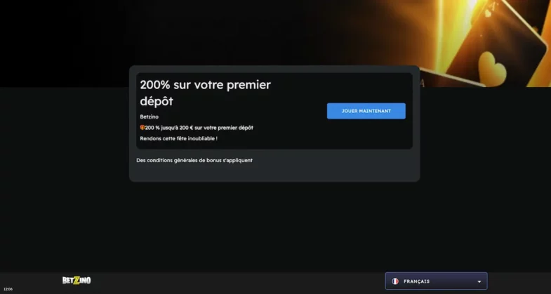bonus de bienvenue betzino