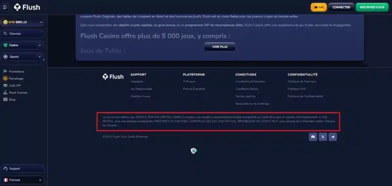 Flush Casino : Notre avis en tant que joueur 17 flush casino licence