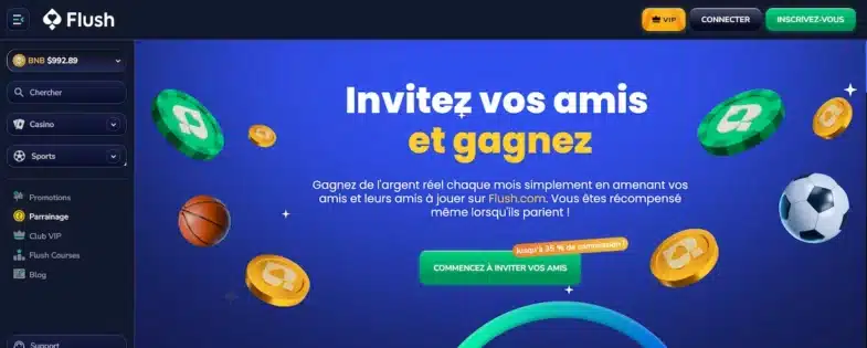 Flush Casino : Notre avis en tant que joueur 4 Le parrainage sur trois niveaux de Flush Casino