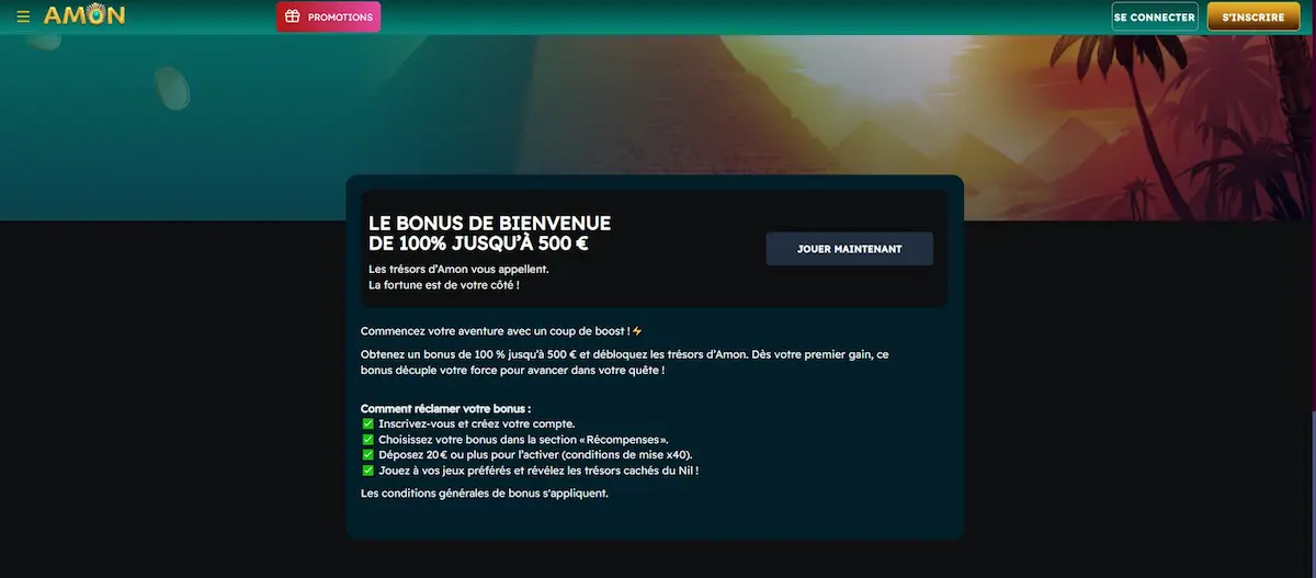 Bonus de Bienvenue Amon Casino bonus de binevenue amon casino