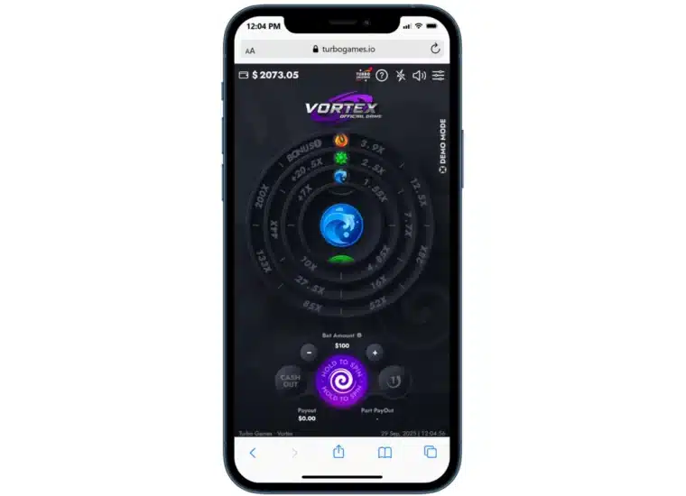 vortex casino mobile