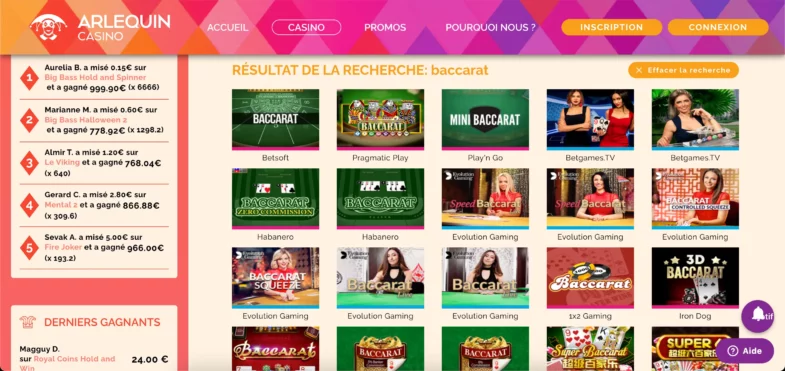 baccarat arlequin