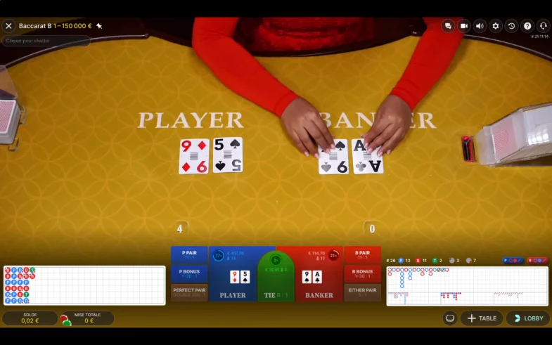 baccarat deux cartes