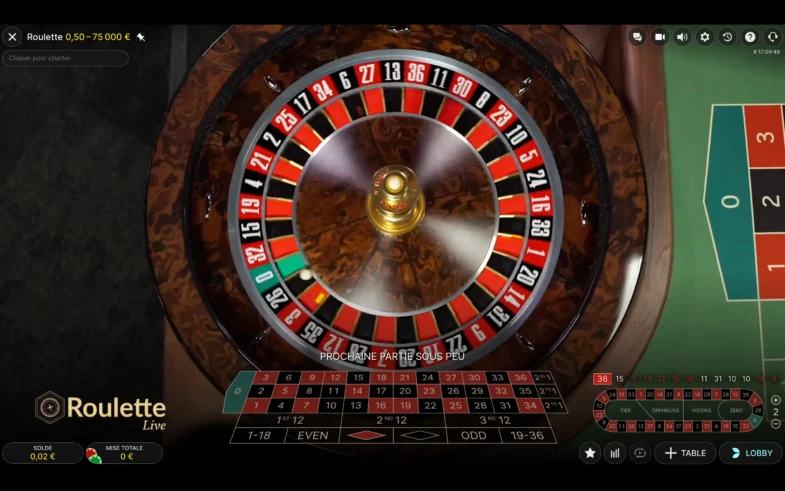 roulette live europenne