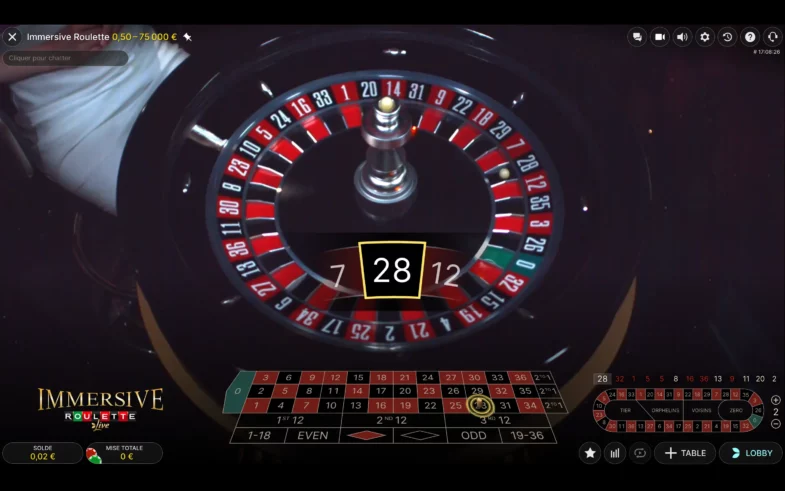 roulette live resultat