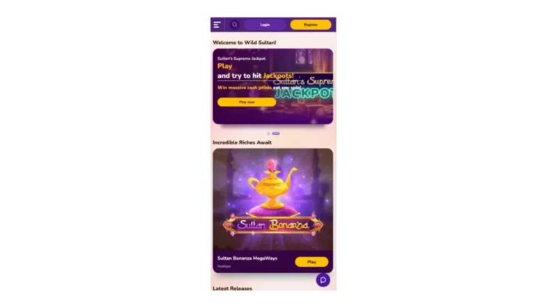 wild sultan sur mobile