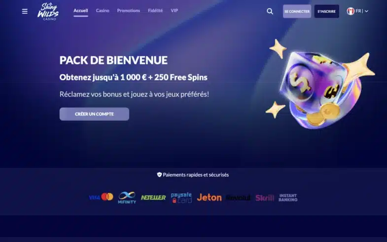bonus de bienvenue crypto casino shiny wilds