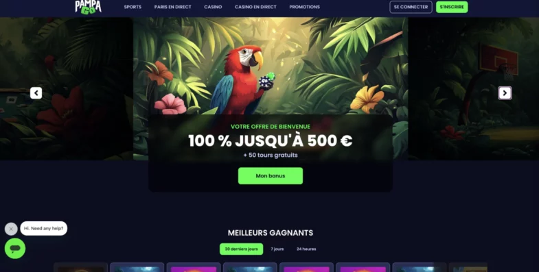 pampago casino dépôt 20€