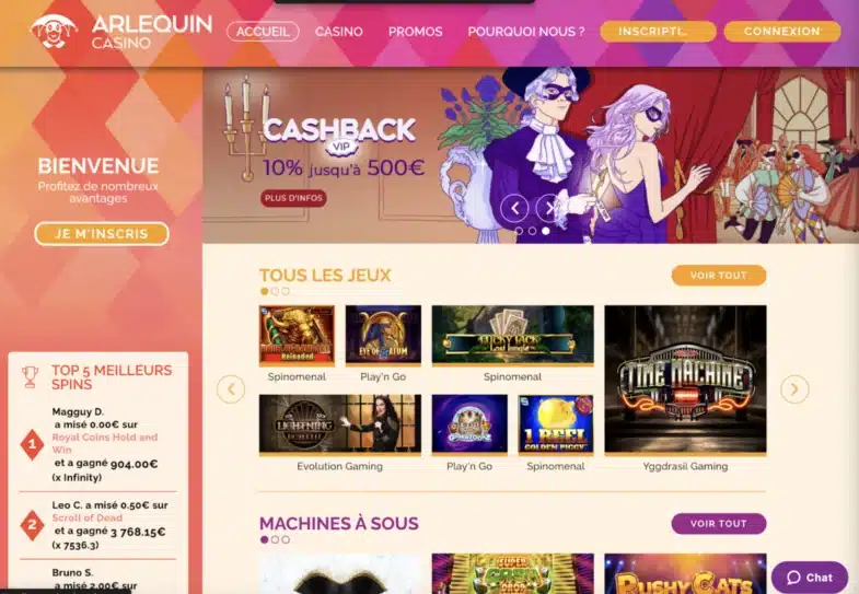 arlequin casino dépôt 20€