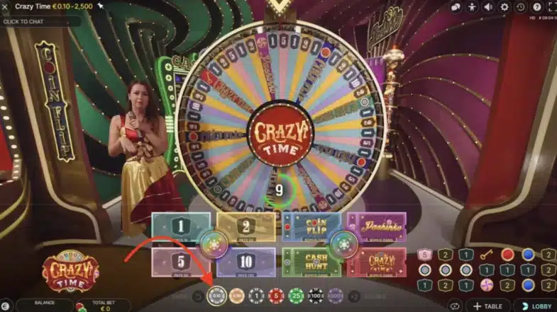 Crazy time casino dépôt 20€