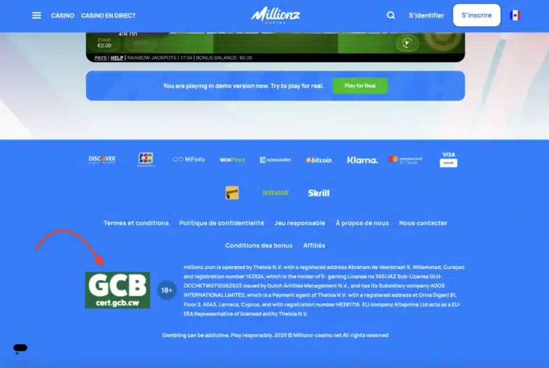licence et réglementation casino dépôt 20€
