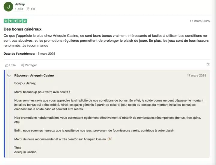 avis client casino dépôt 20€