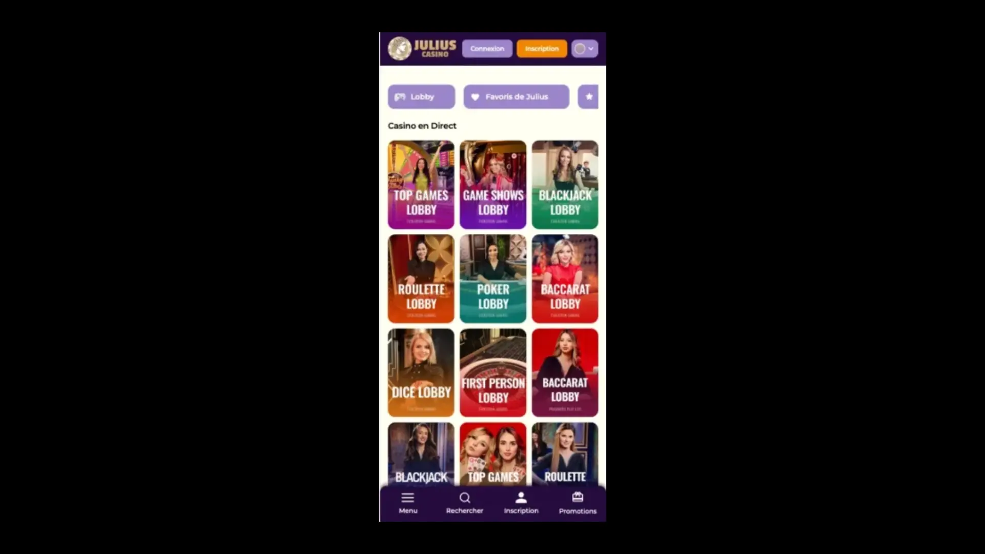 julius casino mobile