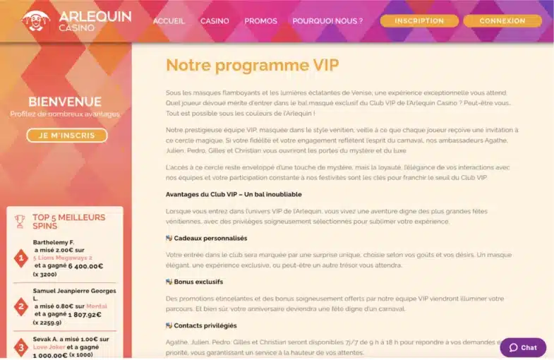 Le programme VIP