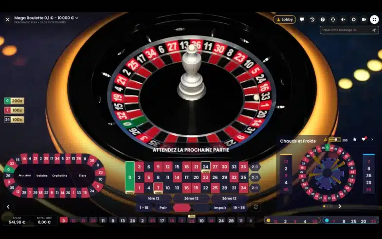 roulette live qualité streaming