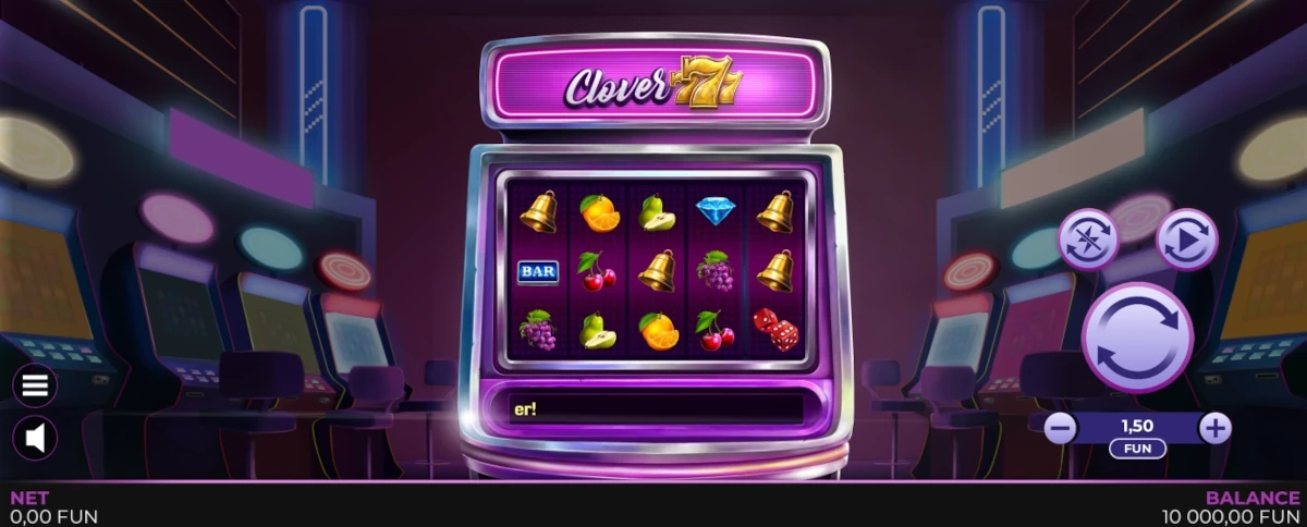 Clover 777 : machine à sous gratuite 1 clover 777 interface