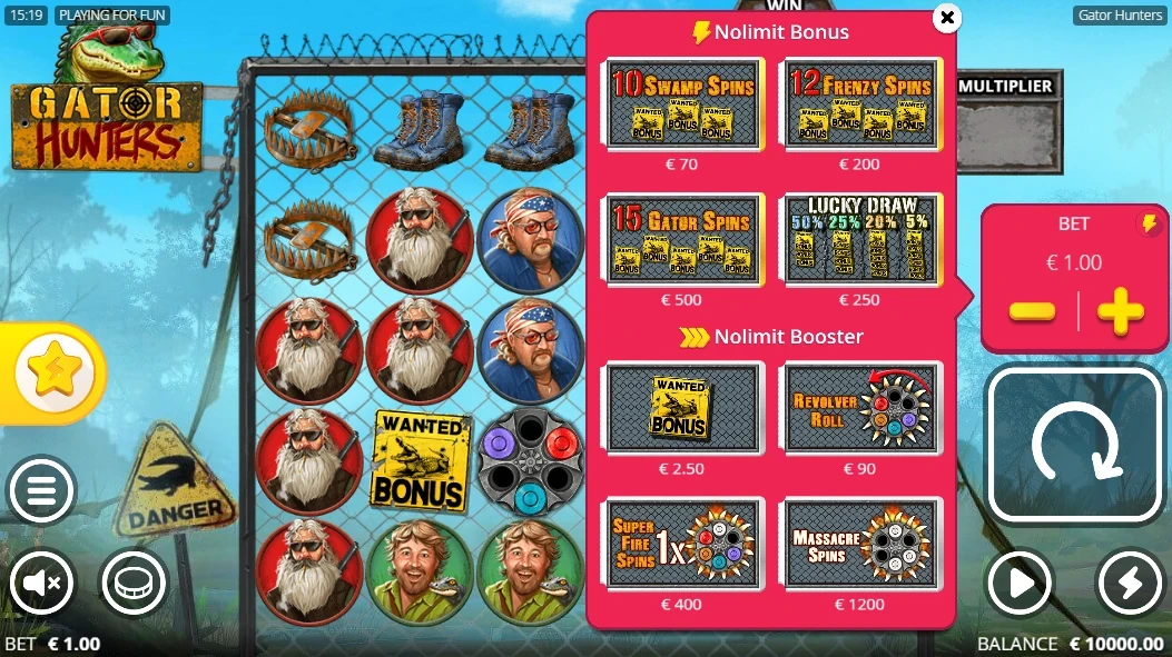 Gator Hunters : machine à sous gratuite 5 gator hunters achat de bonus