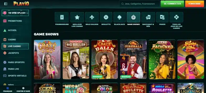 Playio Casino : Notre avis en tant que joueur 17 La section Live Casino de Playio