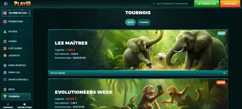 Playio Casino : Notre avis en tant que joueur 9 Les tournois sur Playio