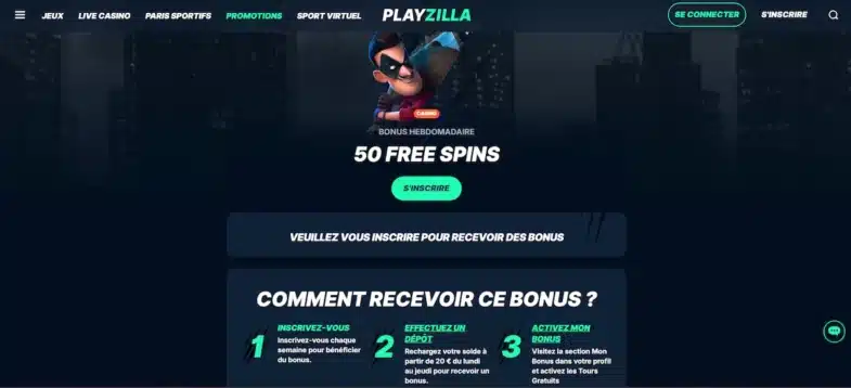 Weekly casino bonus illustration at Playzilla