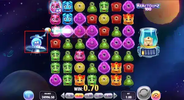 reactoonz multiplicateur enregized toon