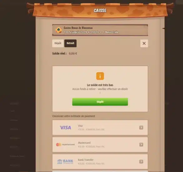 Retraits sur Stone Vegas casino