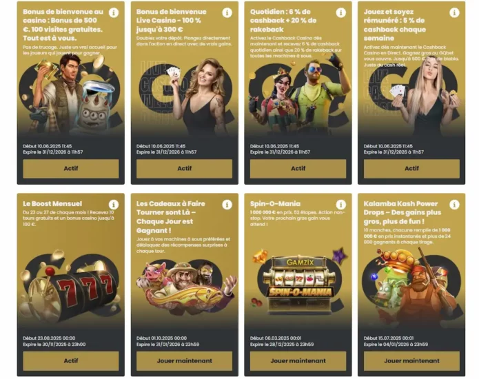 GQbet Casino : Notre avis en tant que joueur 2 Bonus QGbet Casino