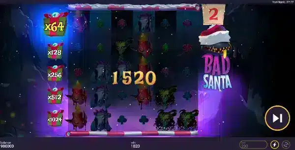 Bad Santa : machine à sous gratuite 4 Free spins Bad Santa
