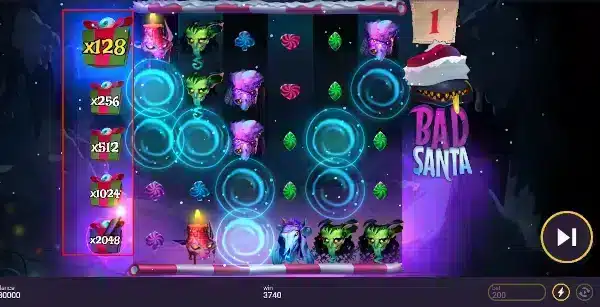 Bad Santa : machine à sous gratuite 3 Multiplicateurs Bad Santa