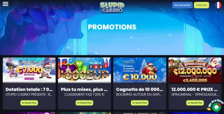 Stupid Casino : Notre avis en tant que joueurs 8 promotions sur le casino stupid