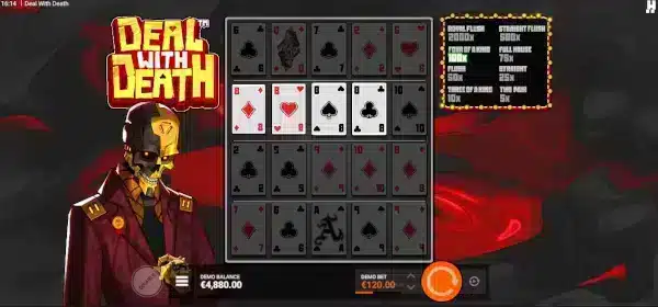 Deal with Death : machine à sous gratuite 3 deal with death poker mode