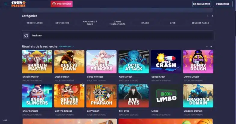 Avis Casino Peaches : bonus sans dépôt et retraits 17 Les fournisseurs de jeux de Casino Peaches