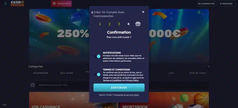 Avis Casino Peaches : bonus sans dépôt et retraits 30 Acceptation des termes et conditions de Casino Peaches